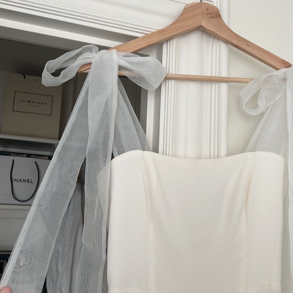 Reformation Balsam Dress White Bridal size 2 NEW WITH TAGS - Picture 3 of 4